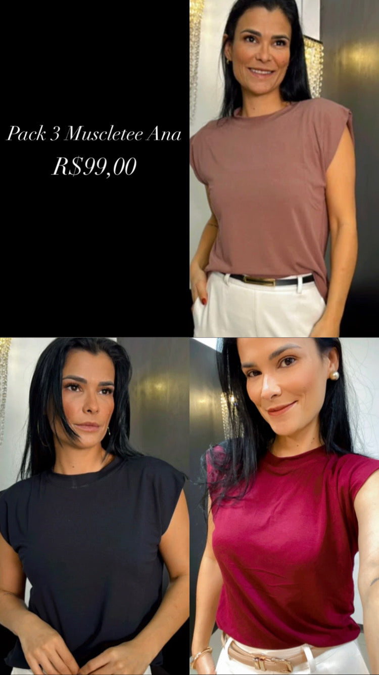 Pack Três Muscletee Ana