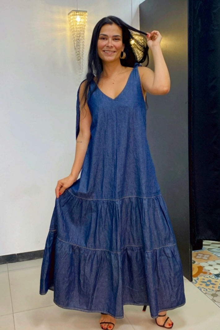 Vestidos longo jeans