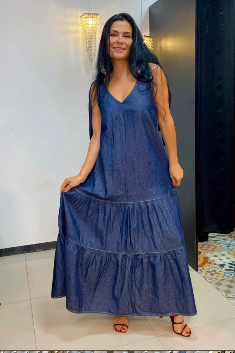 Vestidos longo jeans