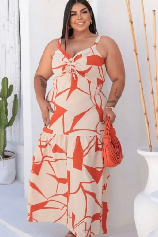 Vestido Estampado Plus
