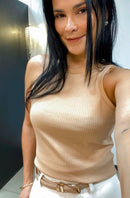 Pack Três Camisetas Canelada Algodão