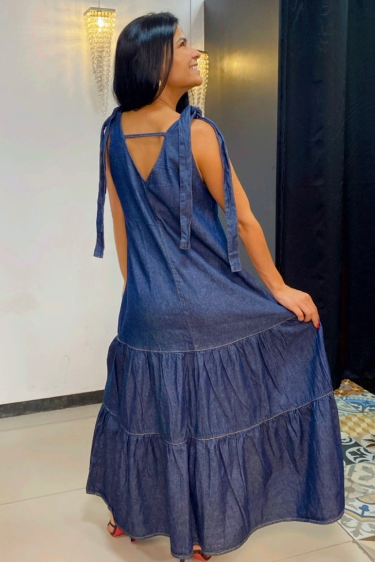 Vestidos longo jeans