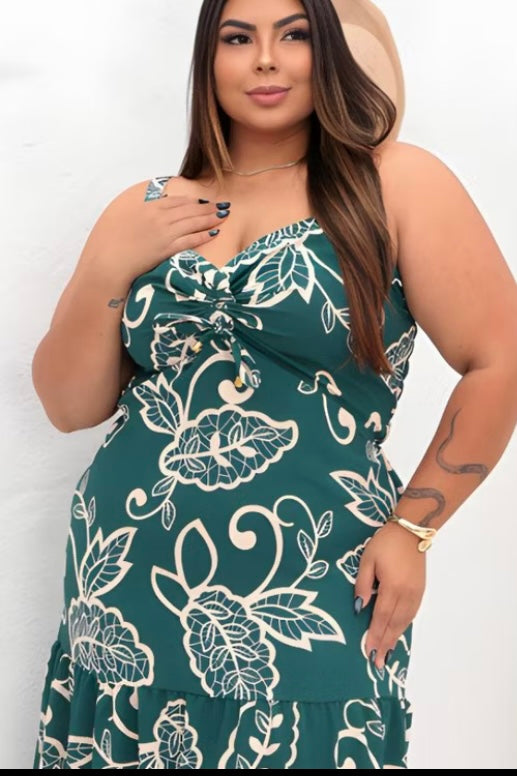 Vestido Estampado Plus