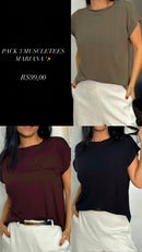 Pack Três Muscletees Mariana