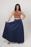 Saia Jeans Longa