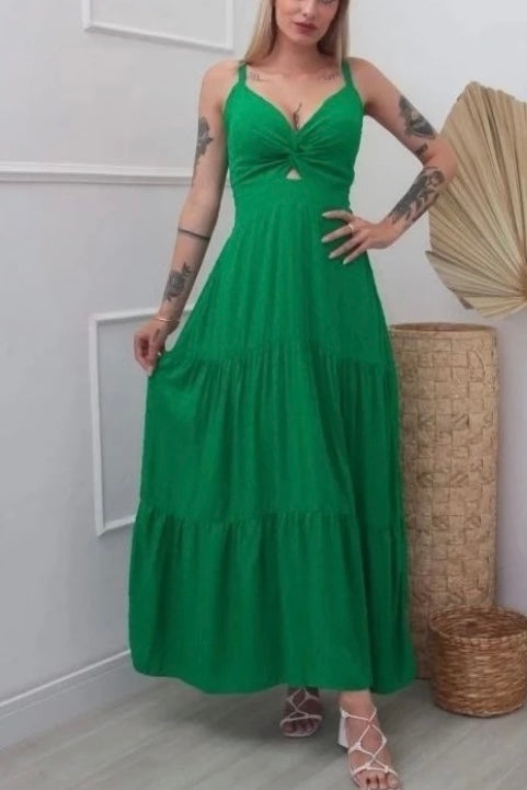 Vestido longo viscolinho